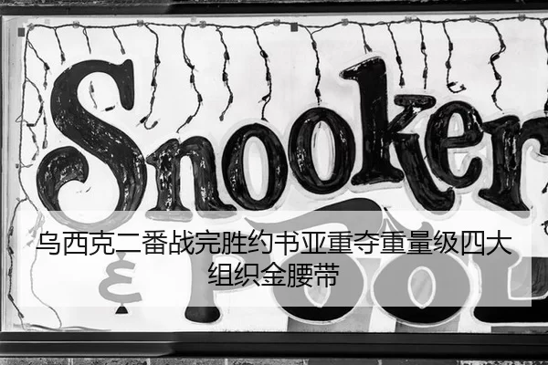 乌西克二番战完胜约书亚重夺重量级四大组织金腰带